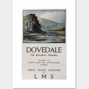 Dovedale, Peak District - Vintage Railway Travel Poster - 1900s Posters and Art